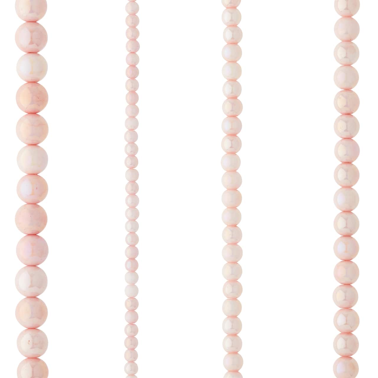 Pink Marble Glass Round Beads by Bead Landing&#x2122;